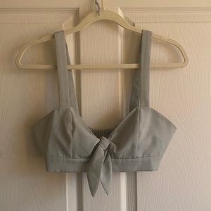 light green super cropped summer top